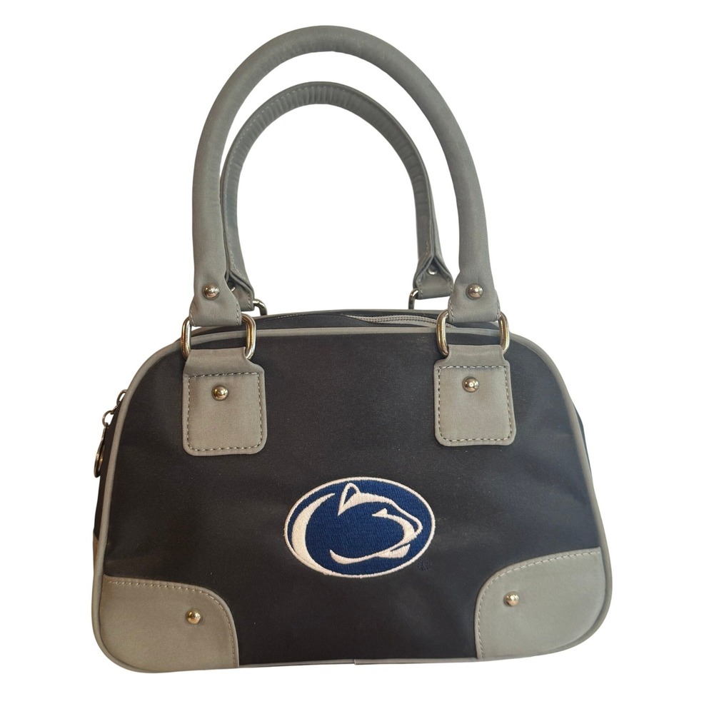 Sandol Penn State Handbag Blue‎ Gray Logo Purse Structured Mini Satchel